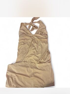 SHEIN Tan Halter Dress